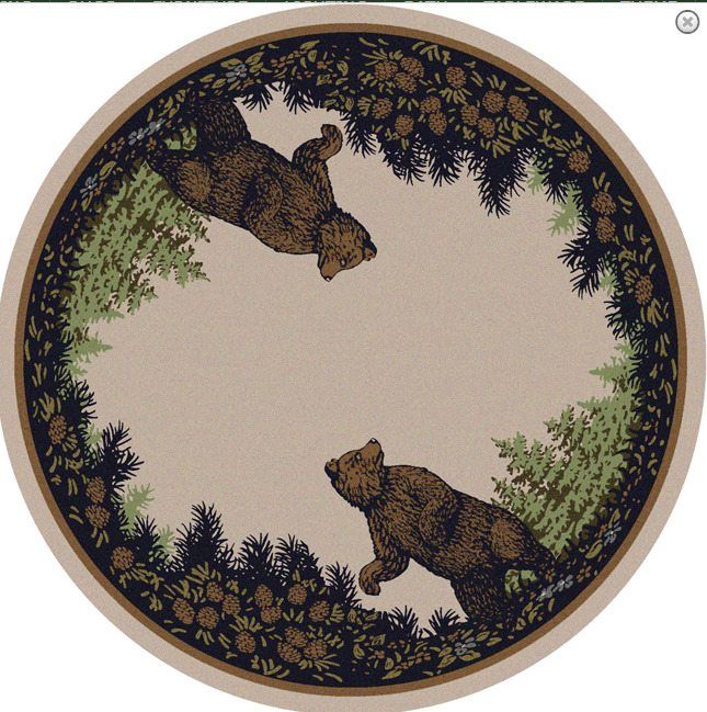 Twin Bears Round Carpet