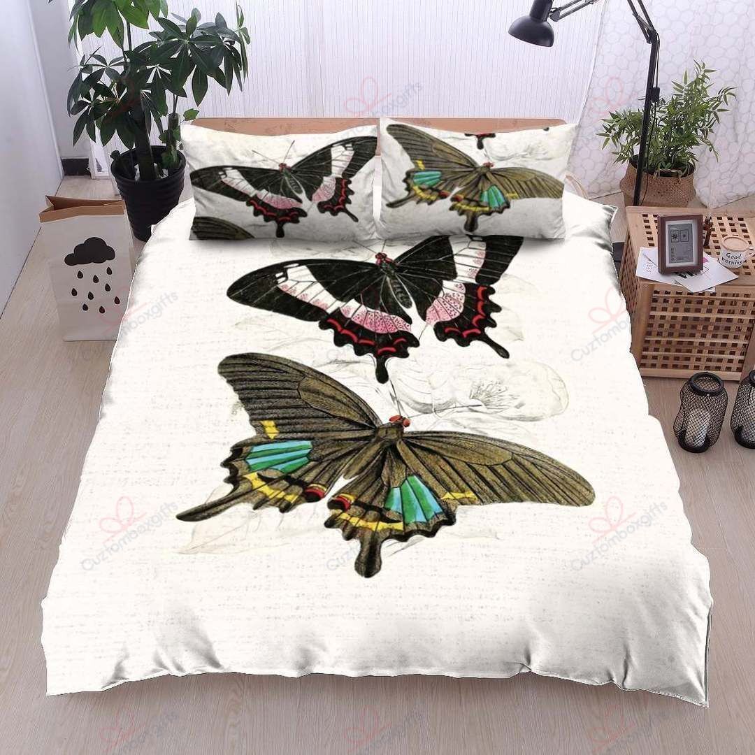 Two Butterflies Love Printed Bedding Set