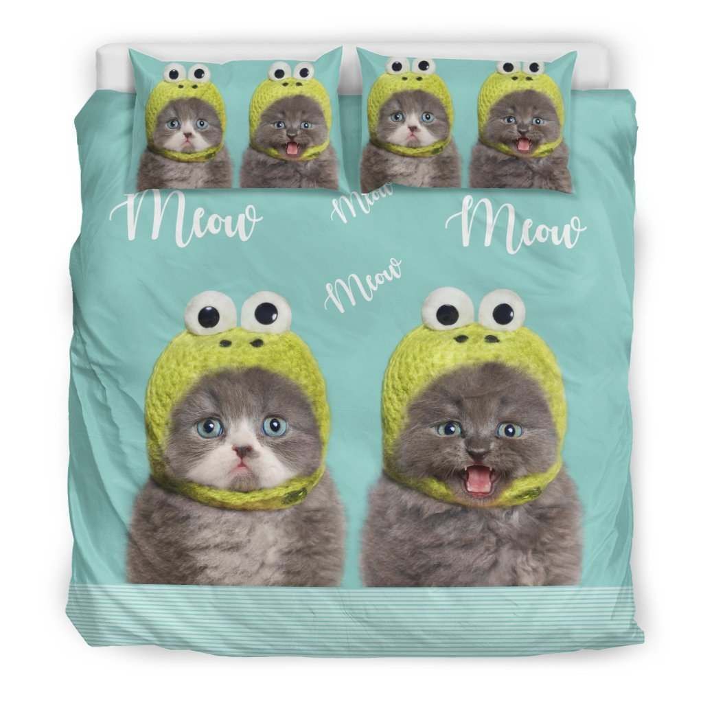 Two Cats meow Bedding Set