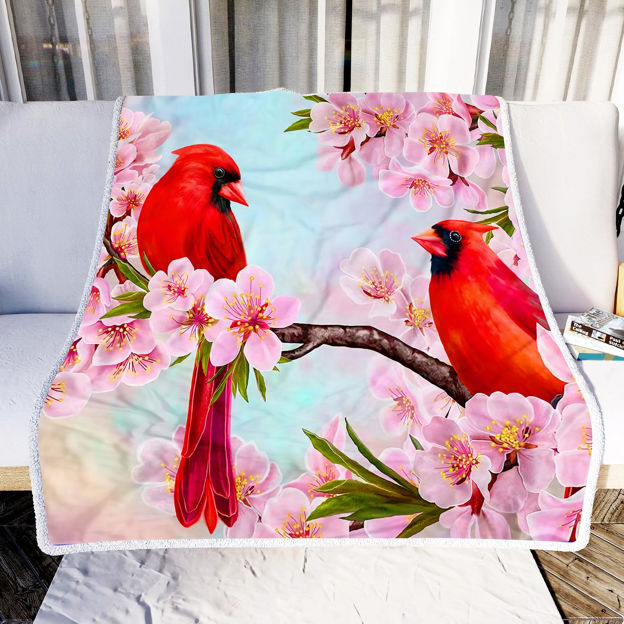 Two Cute Hummingbirds Fleece Blanket