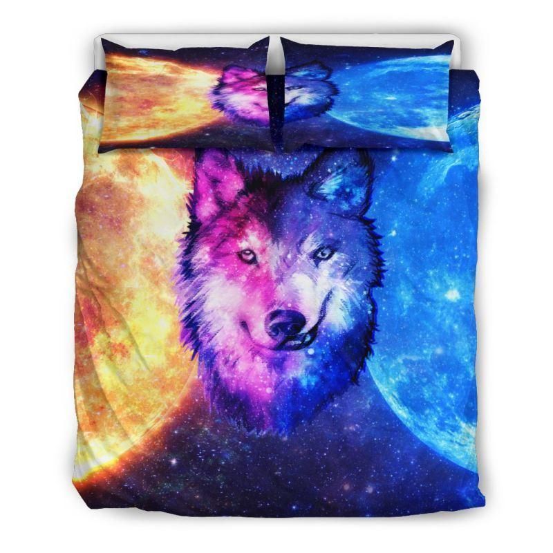 TWO FACES WOLF GALAXY Bedding Set