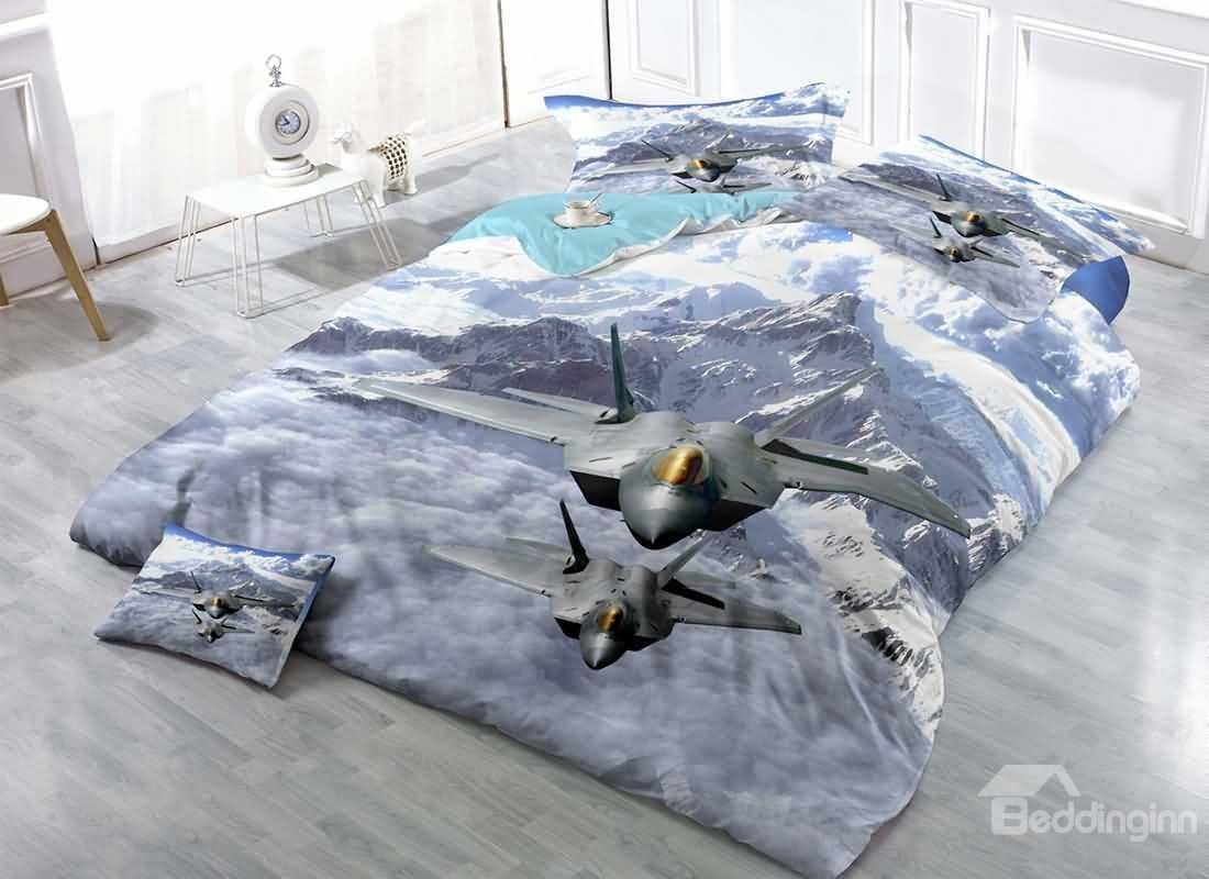 Two Military Aircraft Bedding Set