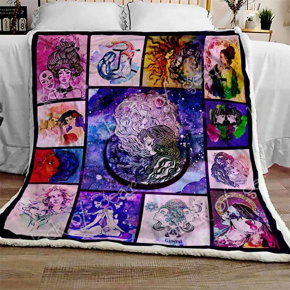 Two Sides Of Gemini Fleece Blanket