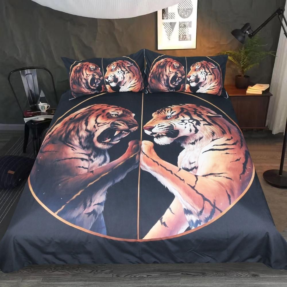 Two Tigers 3d Bedding Set