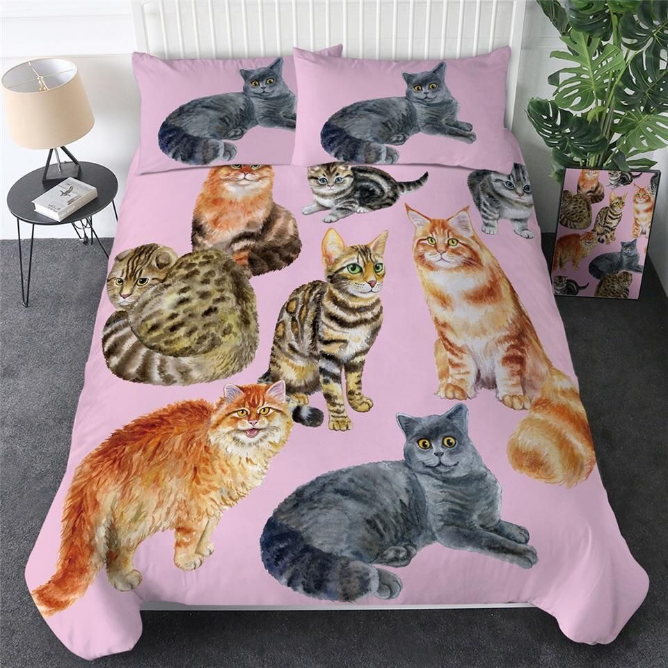 Types Of Cats Bedding Set