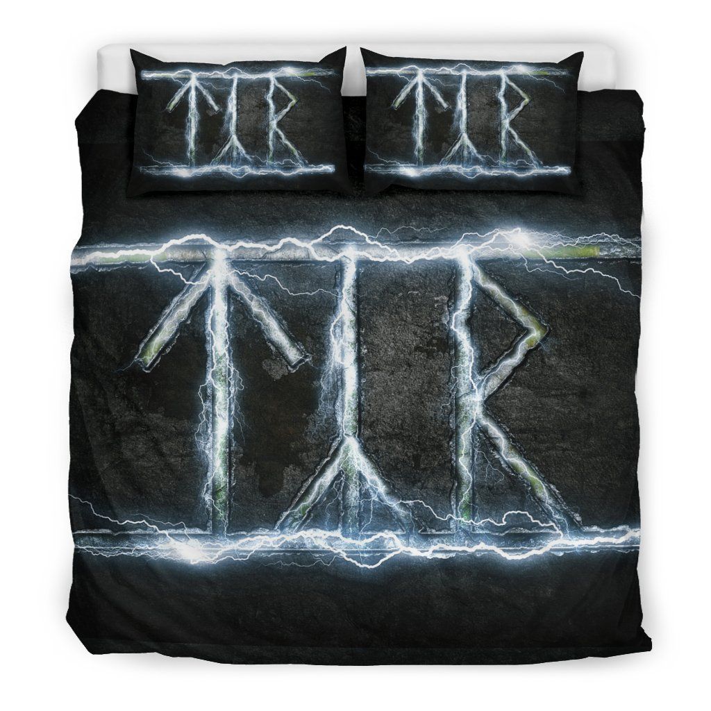 Tyr Thunder Black And White Bedding Set