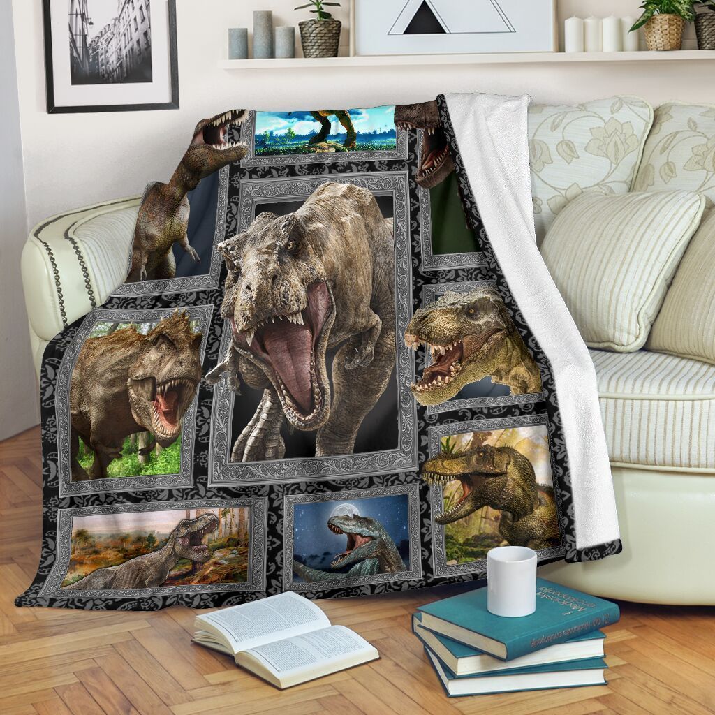 Tyrannosaurus Dinosaur Sherpa Fleece Blanket