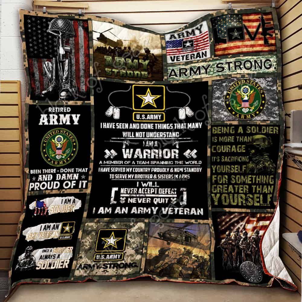 U.S. Army Veteran GS-CL-NT2910 Quilt Blanket