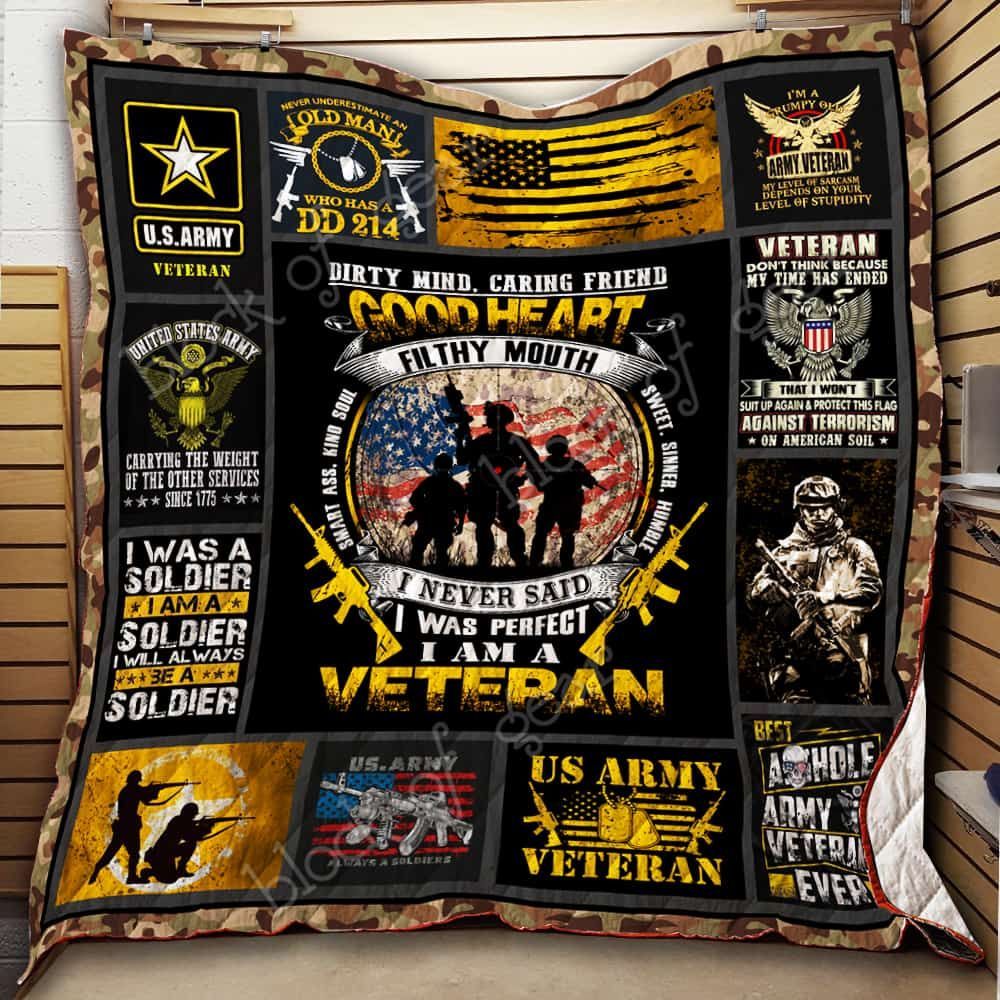 U.S. Army Veteran GS-CL-NT3010 Quilt Blanket
