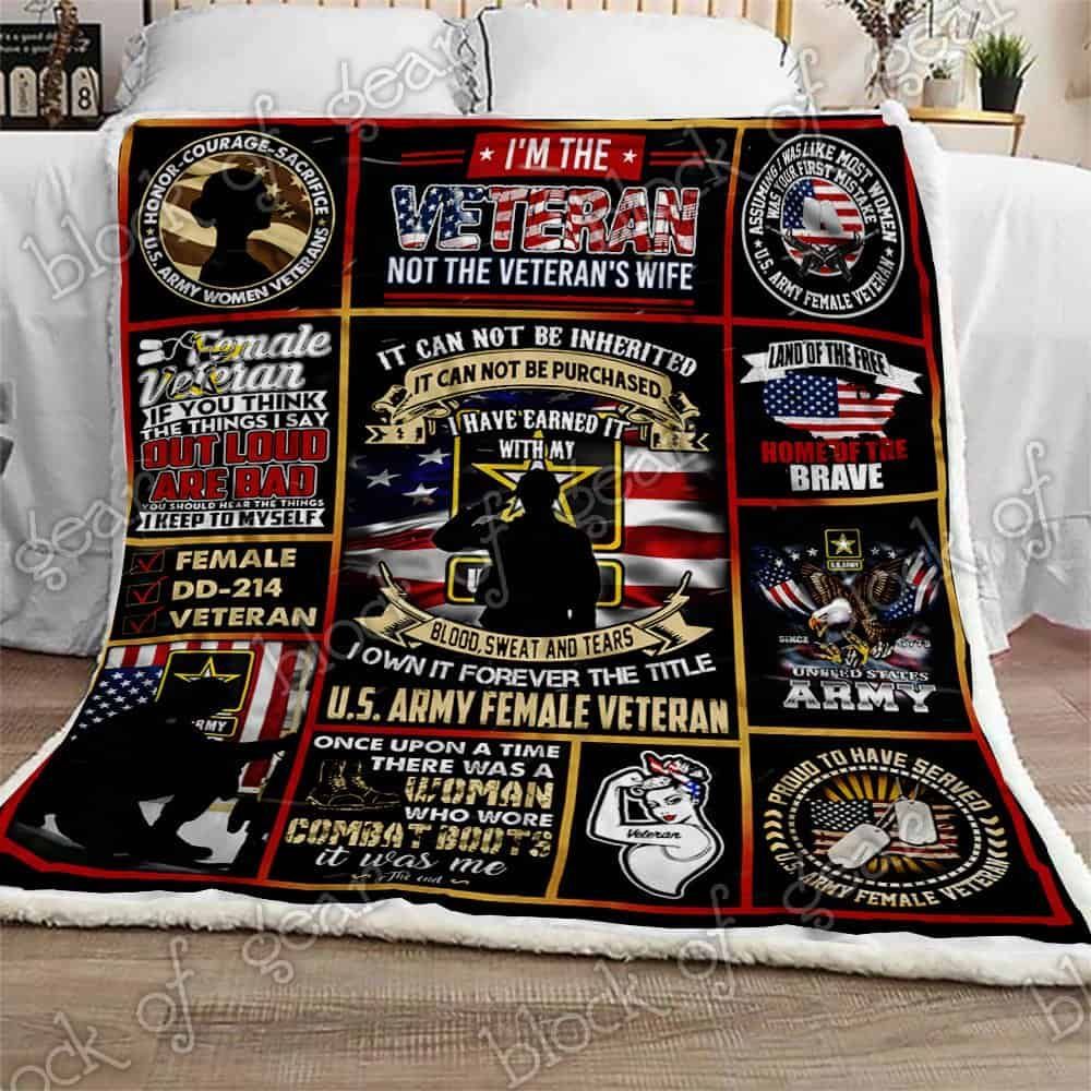 U.S. Army Women Veterans Fleece Blanket