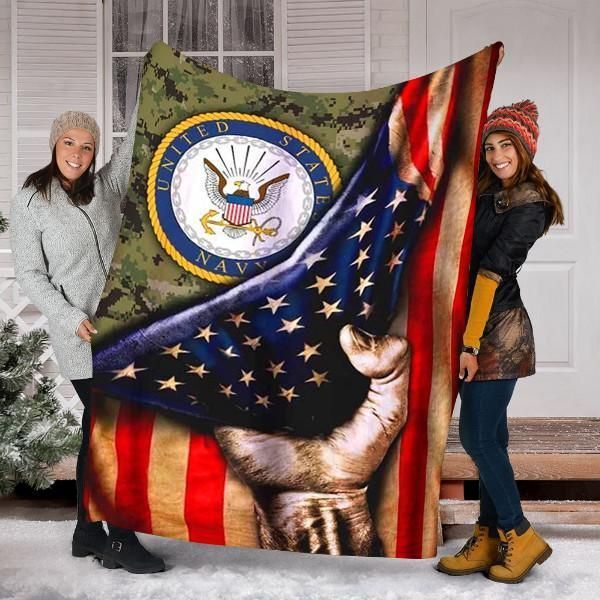 U.S Navy Flag Sherpa Fleece Blanket