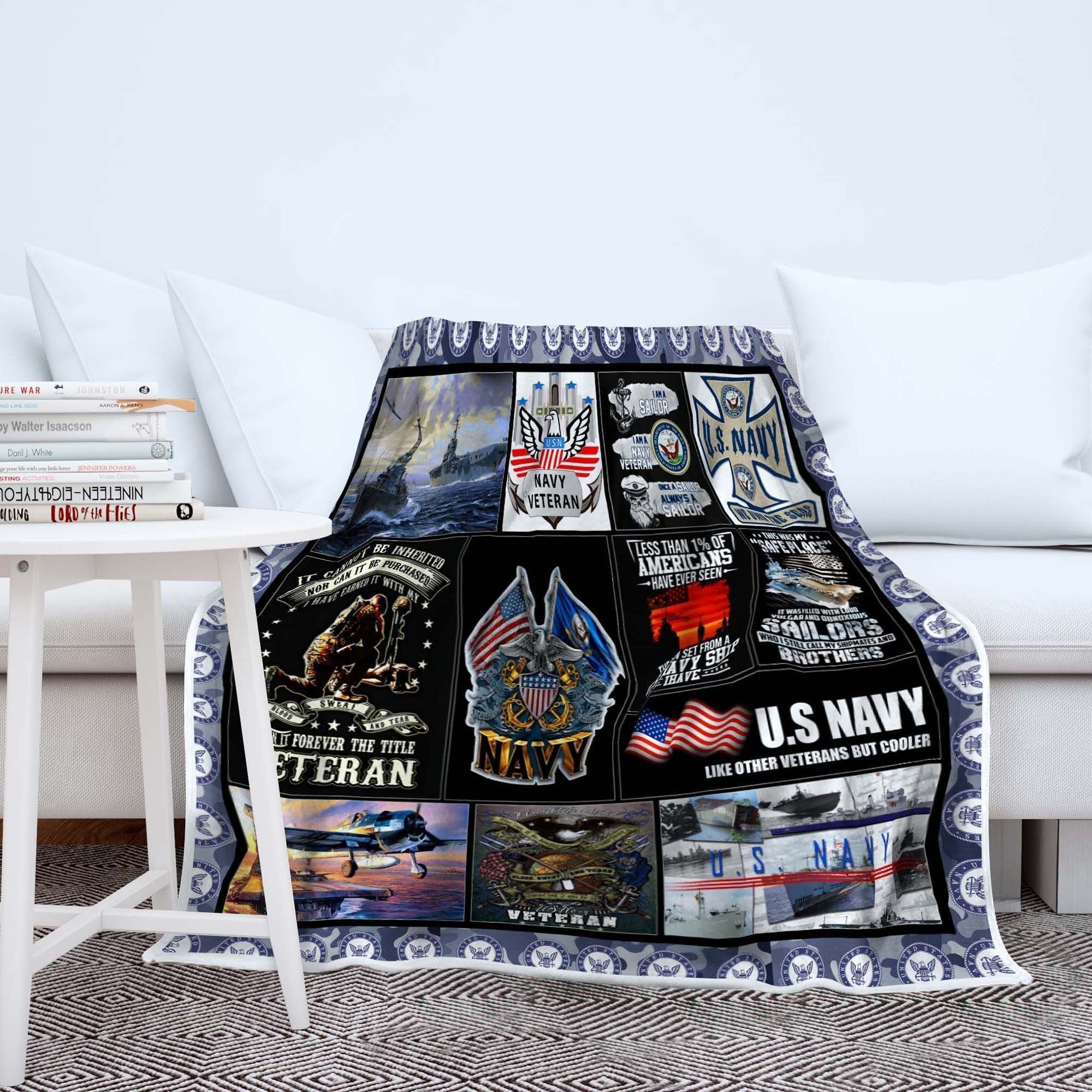 U.S Navy Ranks Sherpa Fleece Blanket
