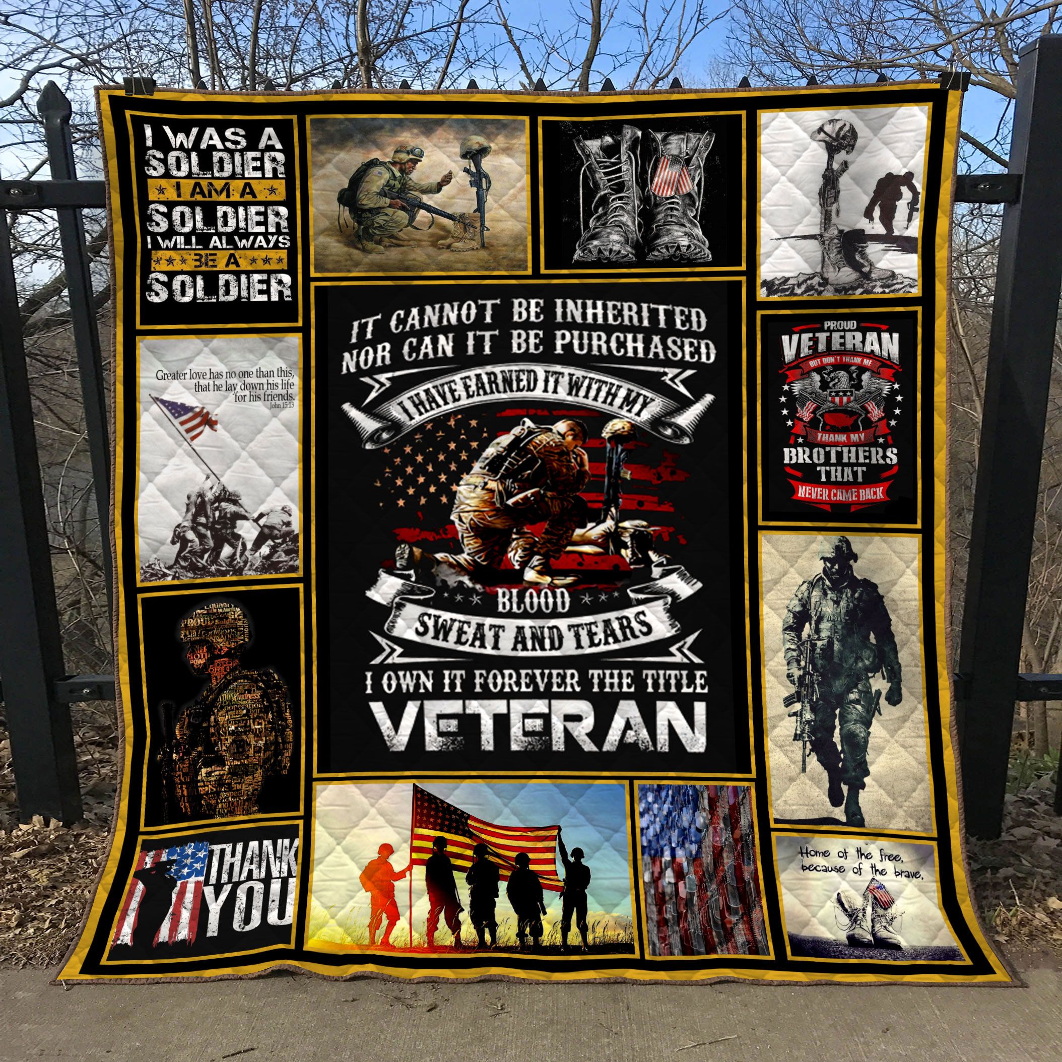 U S Veteran Quilt Blanket Dhc03011044Dd