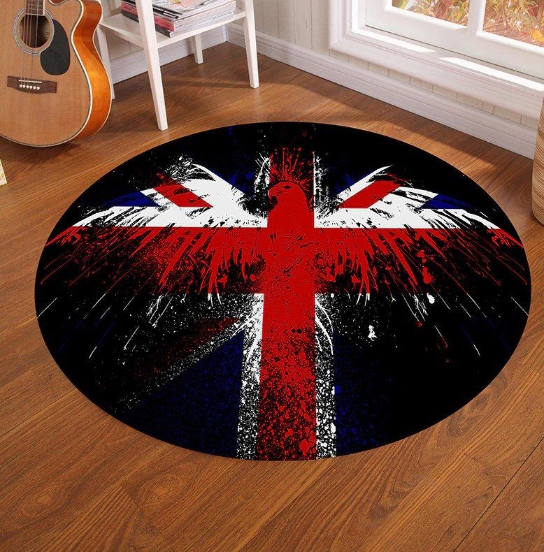 Uk Flag Round Carpet