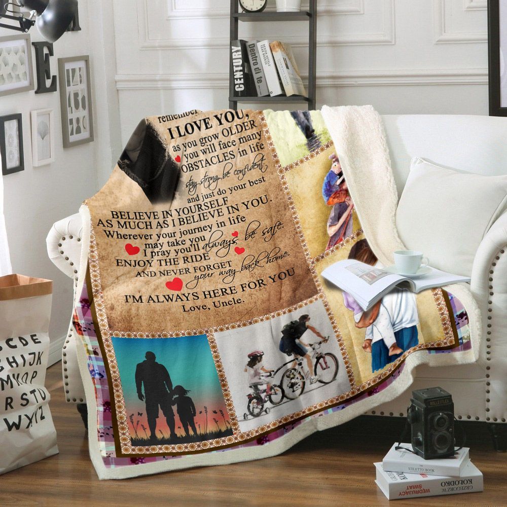 Uncle Dear My Niece I’m Always Here For You Sherpa Fleece Blanket