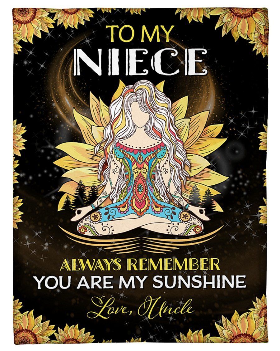 Uncle Gift To Niece You Are My Sunshine Fleece Blanket Fleece Blanket