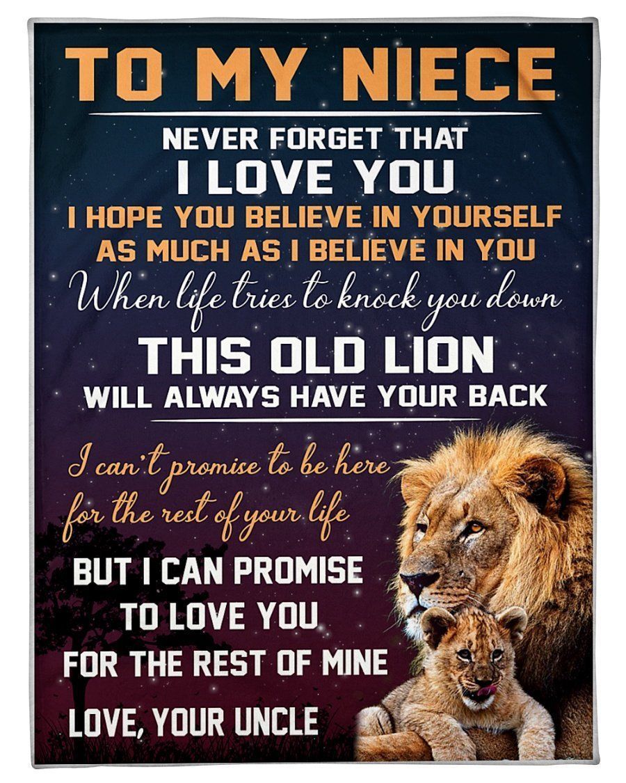 Uncle To Niece Never Forget That I Love You Fleece Blanket