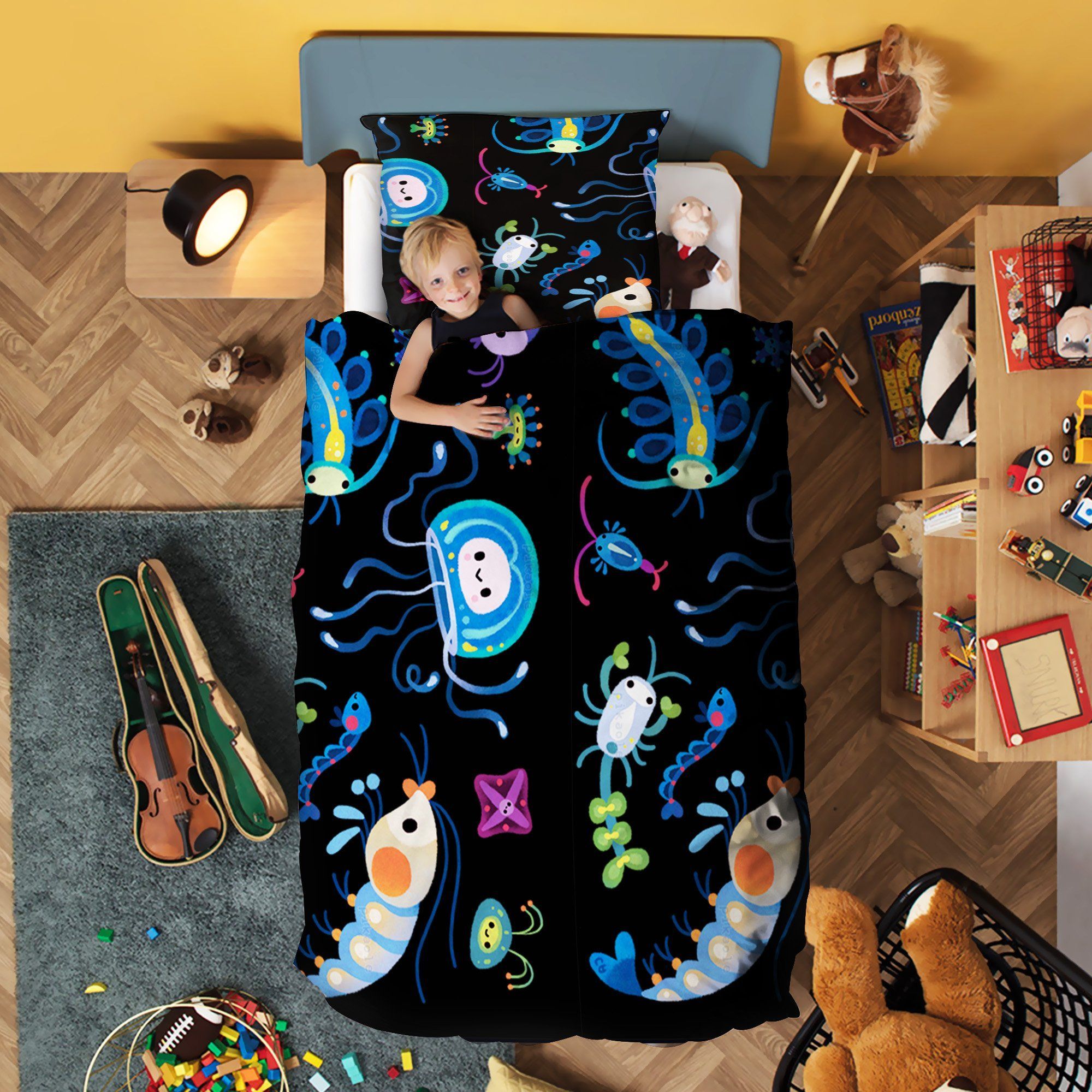 Under The Sea Jellyfish And Shrimp Bedding Set