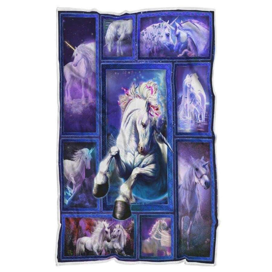 Unicorn 3d Sherpa Fleece Blanket