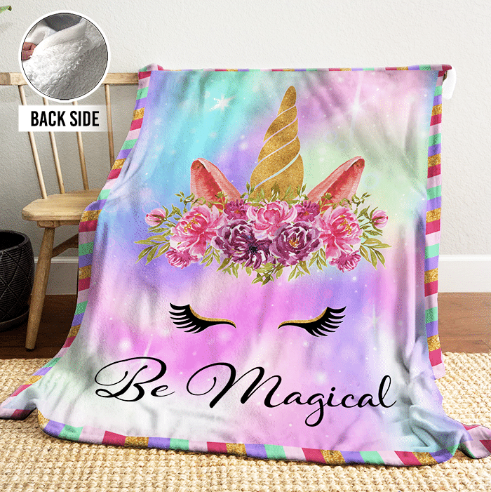 Unicorn Sherpa Fleece Blanket