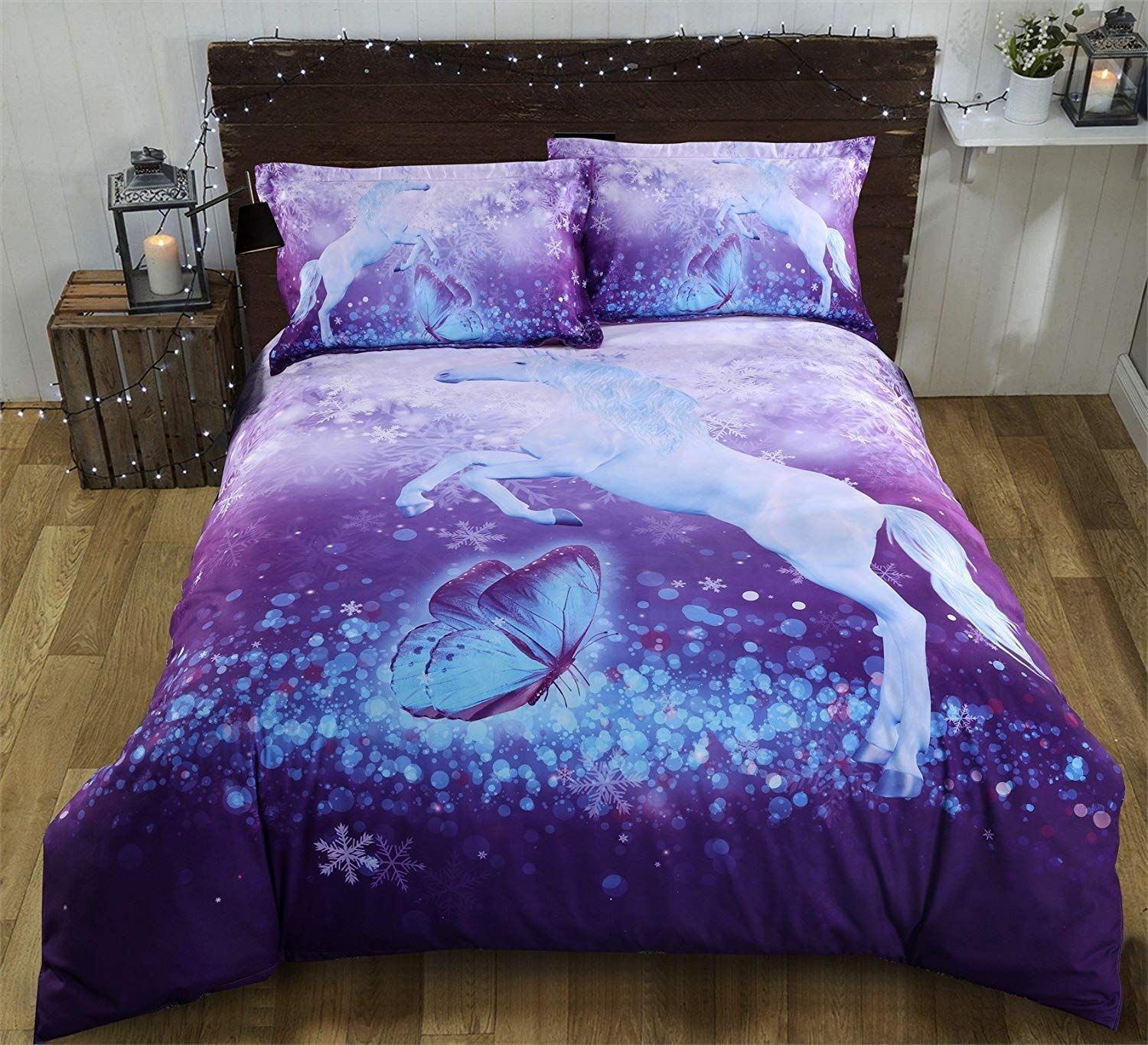 Unicorn And Butterfly Bedding Set