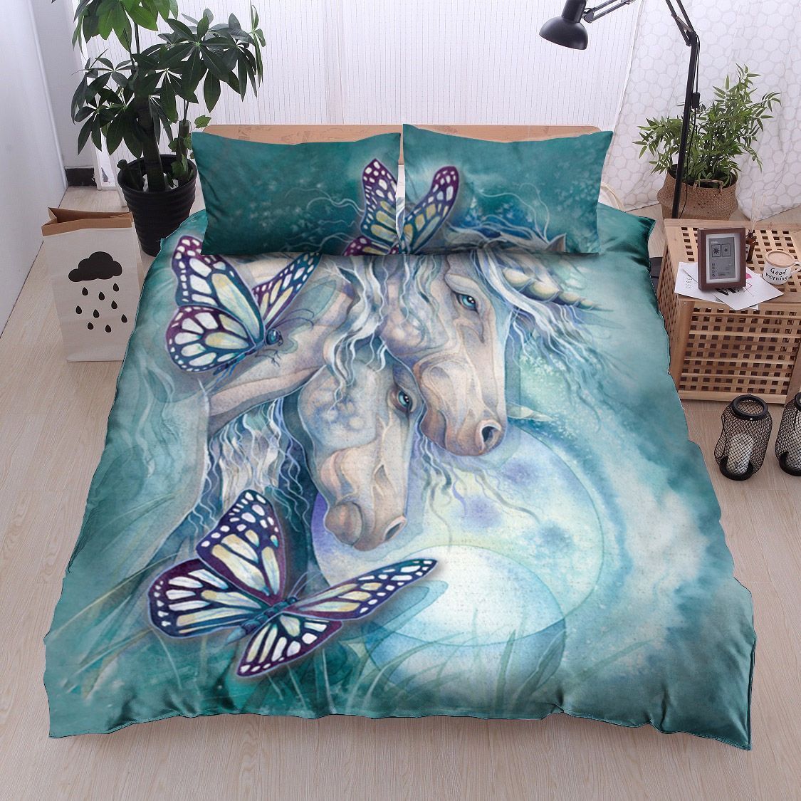 Unicorn And Butterfly Bedding Set
