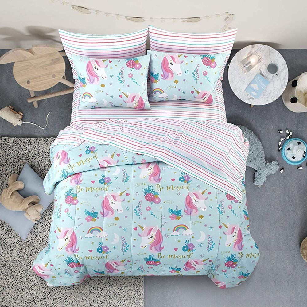 Unicorn And Rainbow Bedding Set
