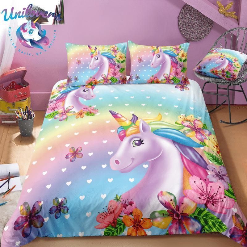 Unicorn And Rainbow Bedding Set