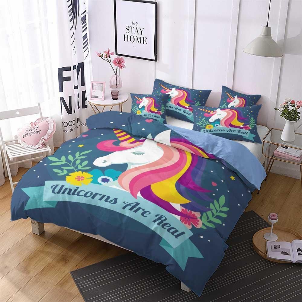 Unicorn Are Real Printed Bedding Set