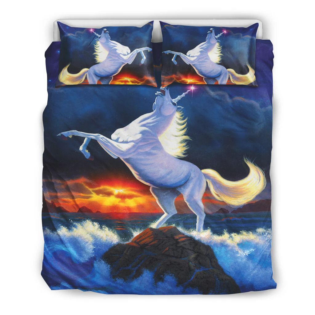 Unicorn At Sea Raging Bedding Set