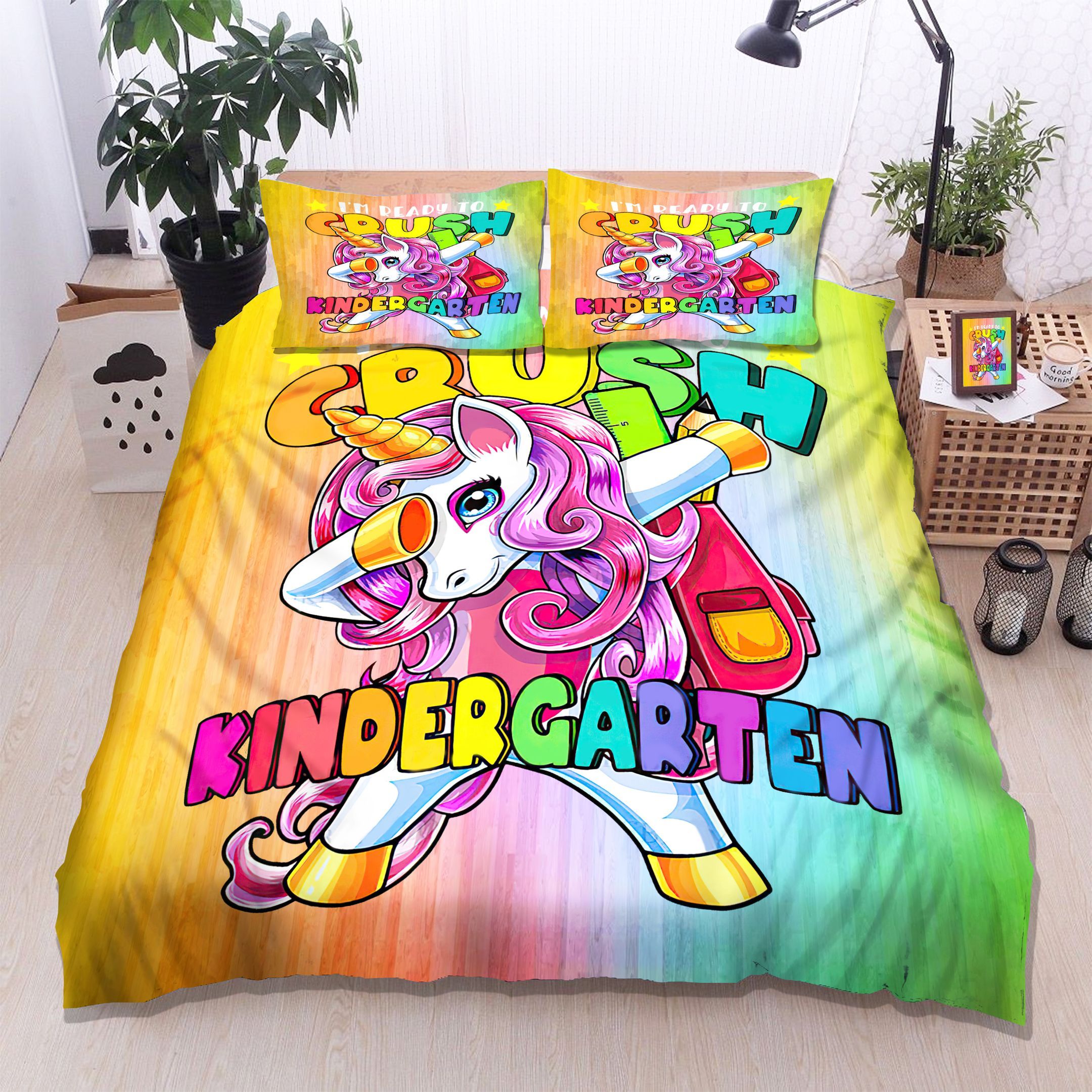 Unicorn Back To School Bedding Set