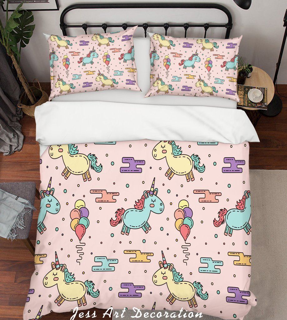 Unicorn Balloon Bedding Set