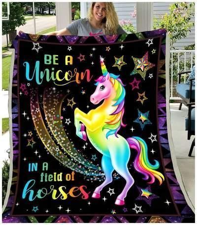 Unicorn Be A Unicorn Sherpa Fleece Blanket