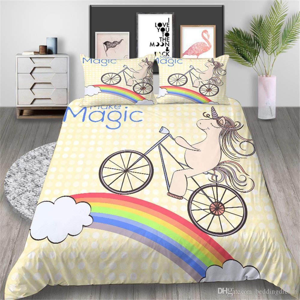 Unicorn Bicycle Bedding Set