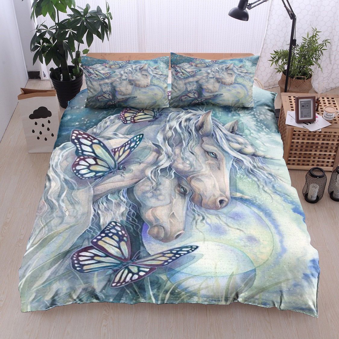 Unicorn Butterfly Bedding Set