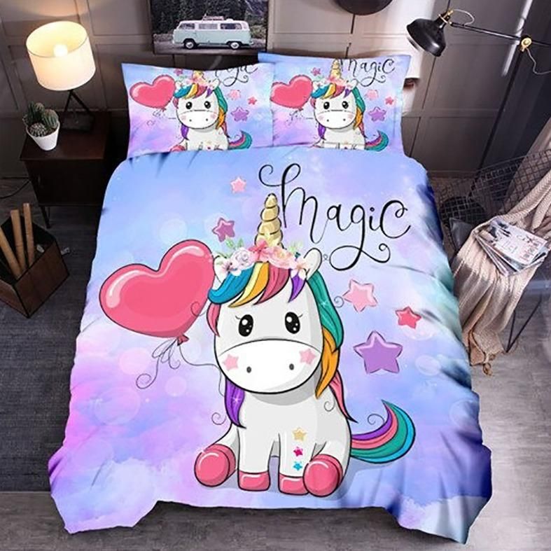 Unicorn Cartoon Universe Bedding Set