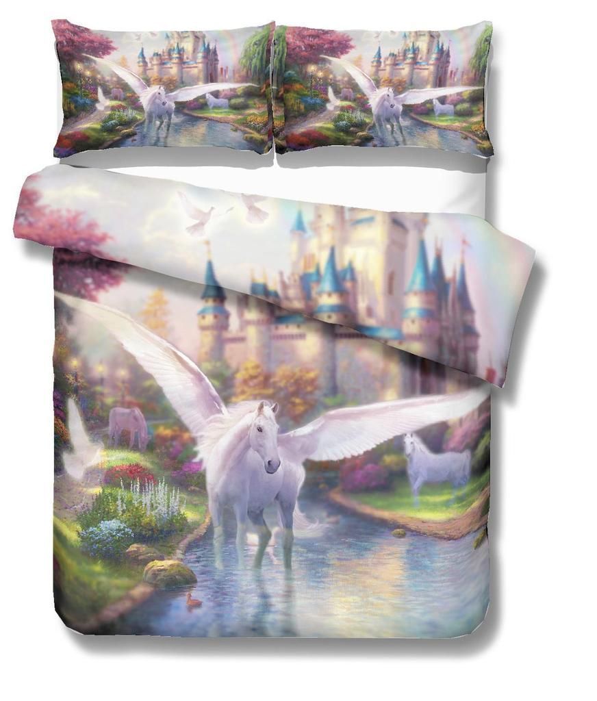 Unicorn Castle Bedding Set