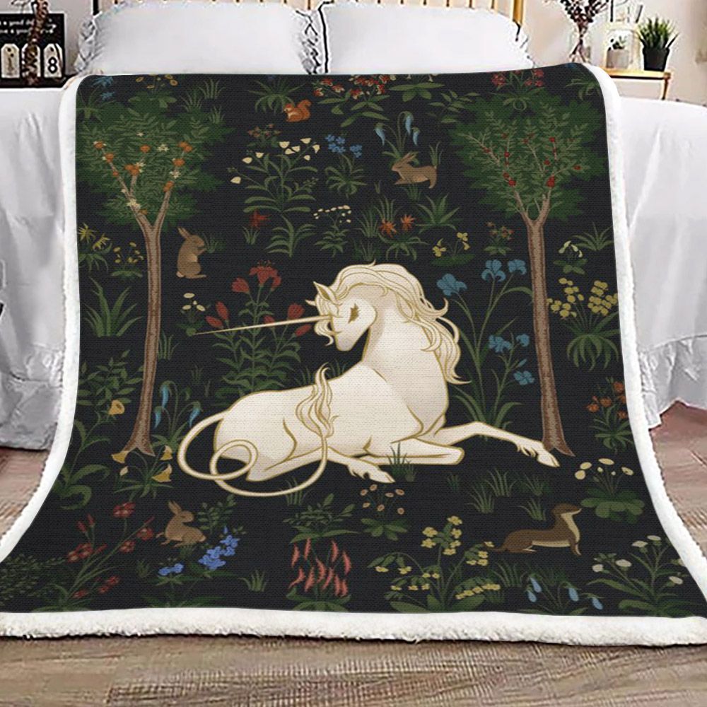 Unicorn Sherpa Fleece Blanket