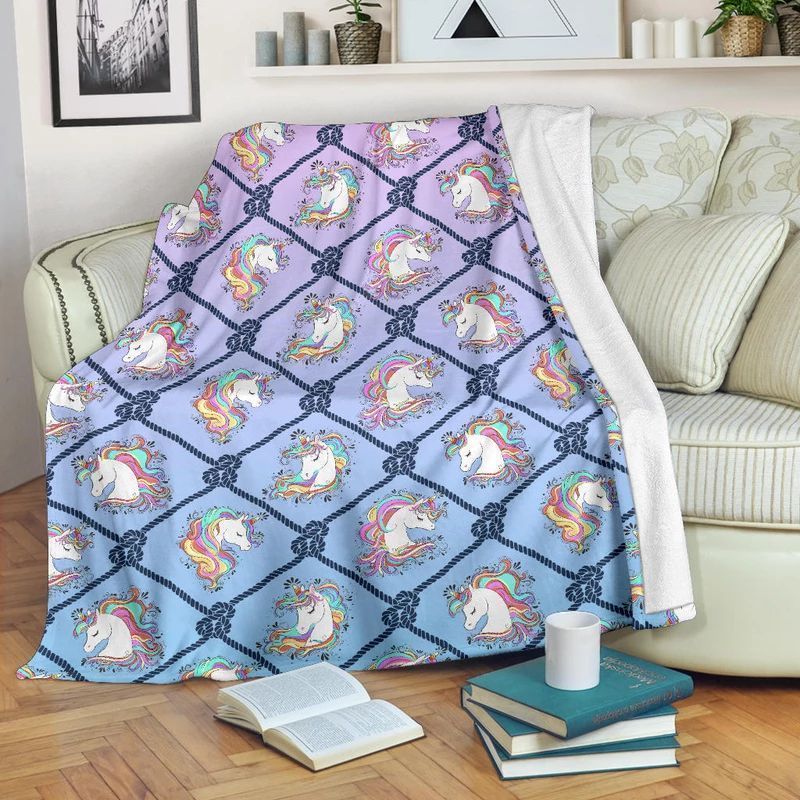 Unicorn Sherpa Fleece Blanket