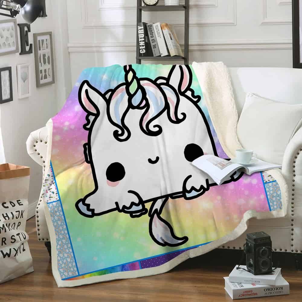 Unicorn Sherpa Fleece Blanket