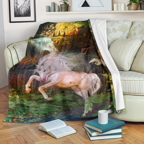 Unicorn Sherpa Fleece Blanket