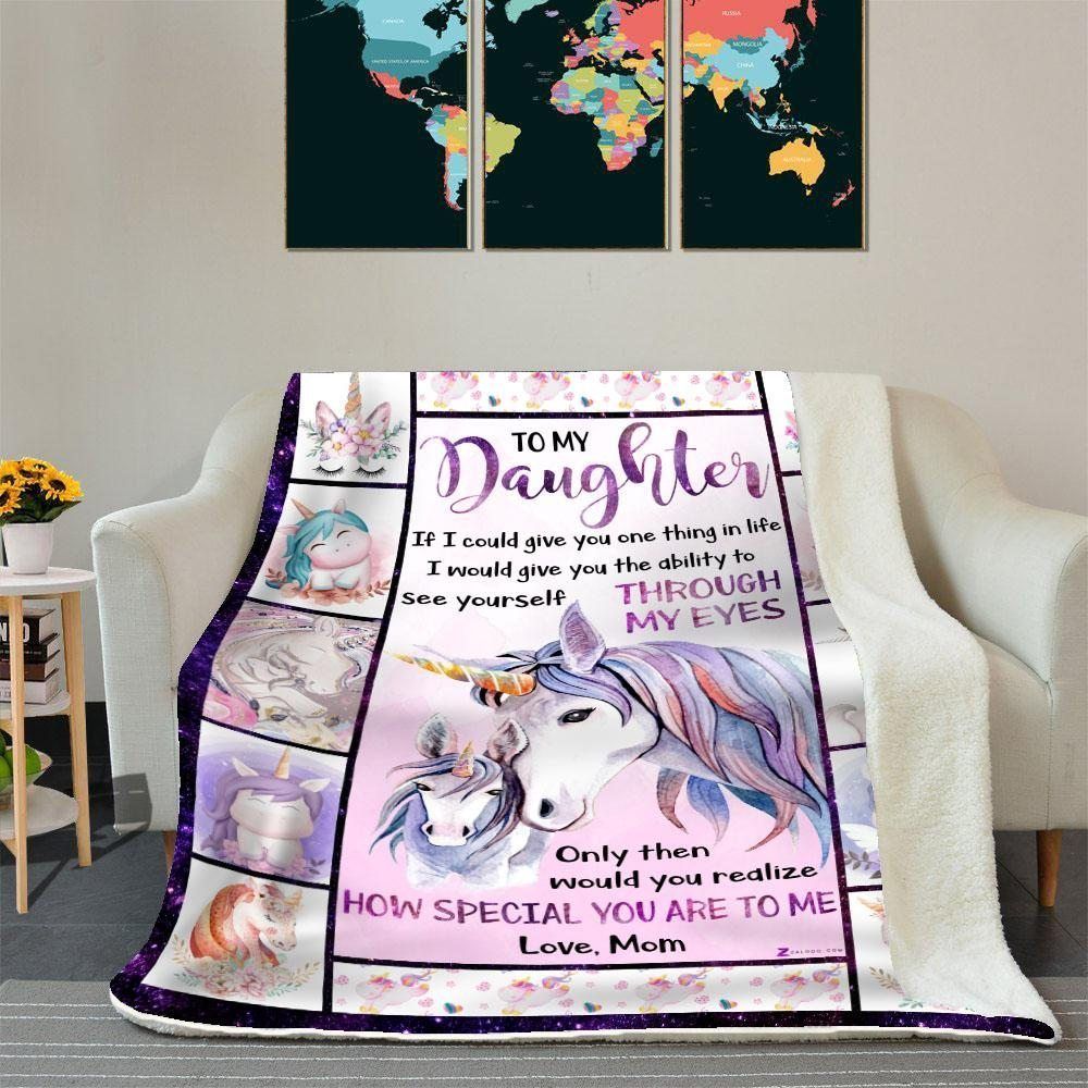 Unicorn Sherpa Fleece Blanket