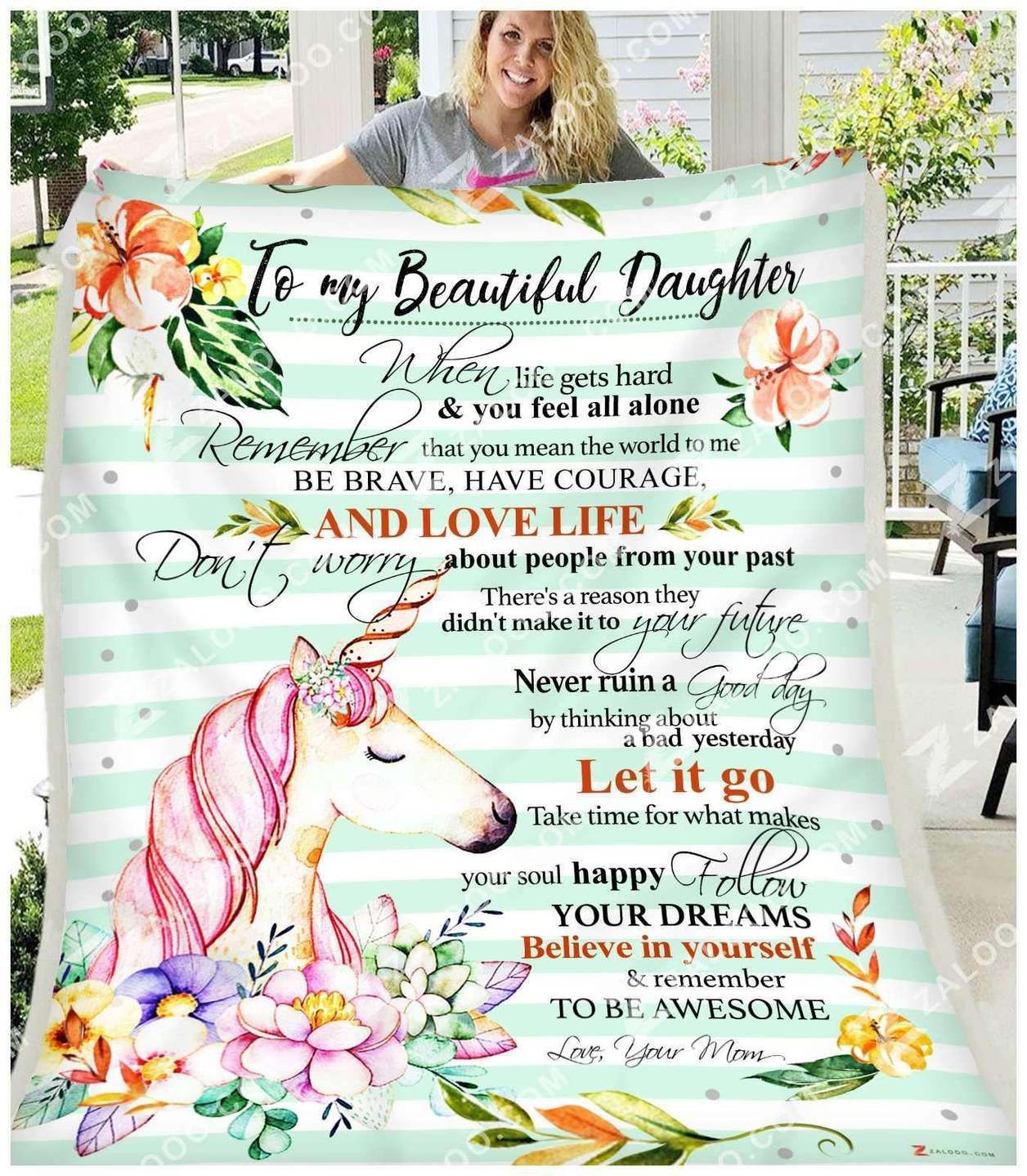 Unicorn Sherpa Fleece Blanket