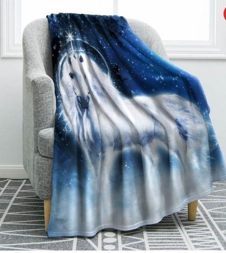 Unicorn Sherpa Fleece Blanket