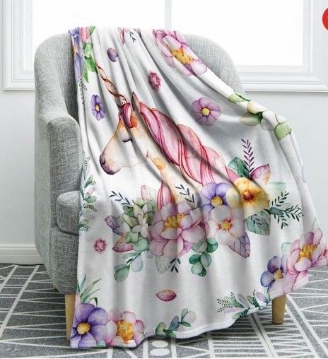 Unicorn Sherpa Fleece Blanket