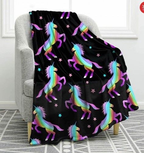 Unicorn Sherpa Fleece Blanket