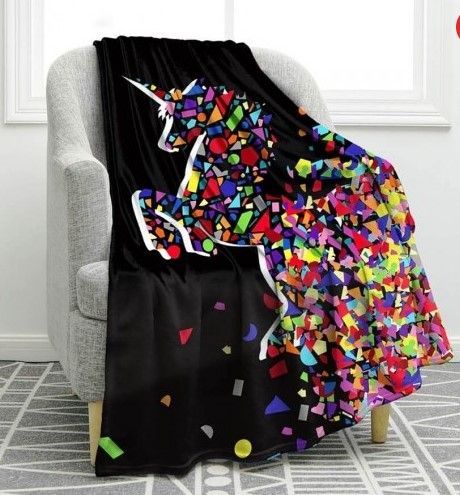 Unicorn Sherpa Fleece Blanket