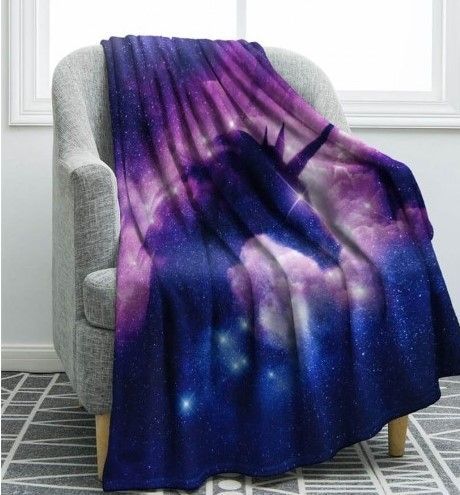 Unicorn Sherpa Fleece Blanket