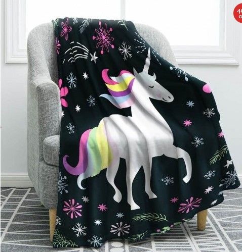 Unicorn Sherpa Fleece Blanket