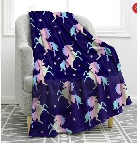 Unicorn Sherpa Fleece Blanket